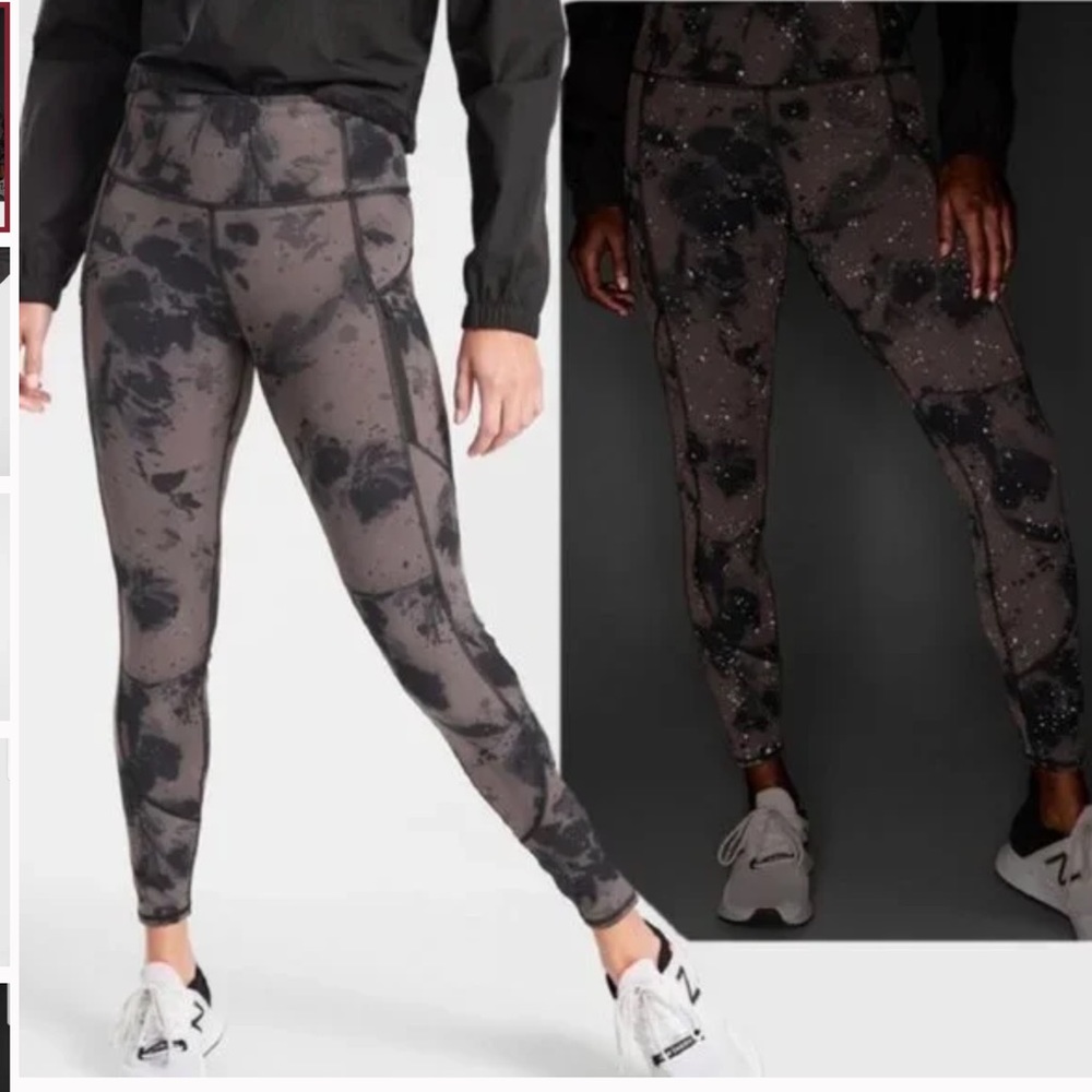 ATHLETA Rainier Reflective Pattern Tight #487750 Size Medium